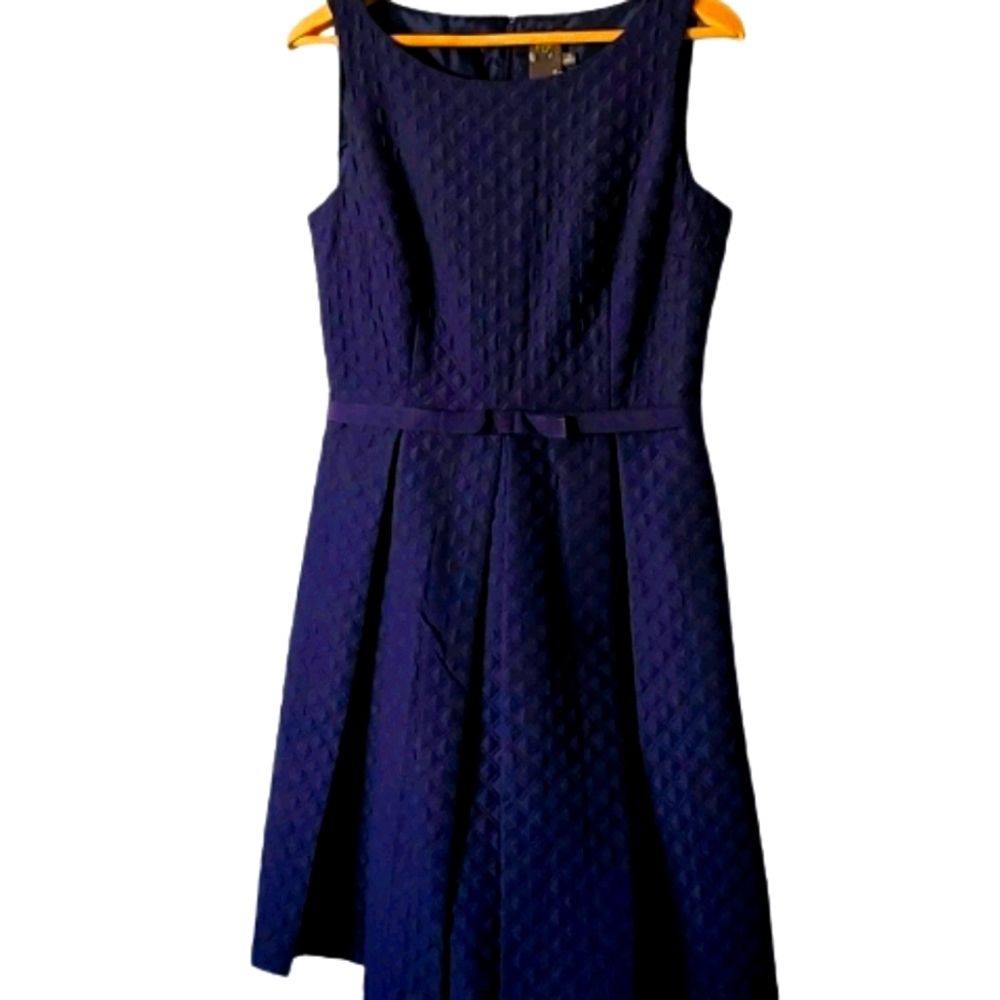 Taylor Navy Fit and Flare Dress Size 8